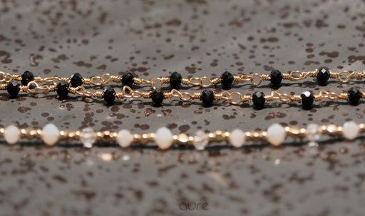 Black agate chocker-close up