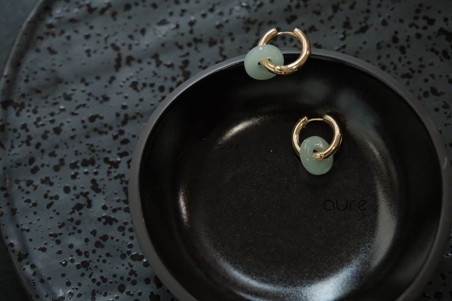 Jade Jewelry hoop earrings-full view