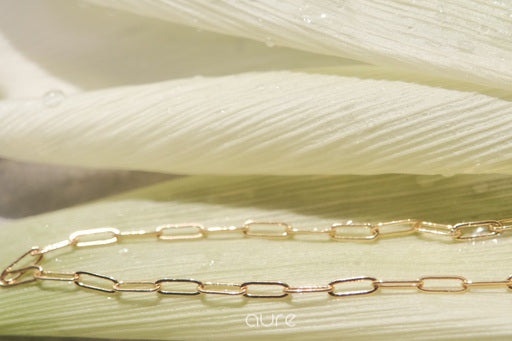 Golden chain necklace-Front View