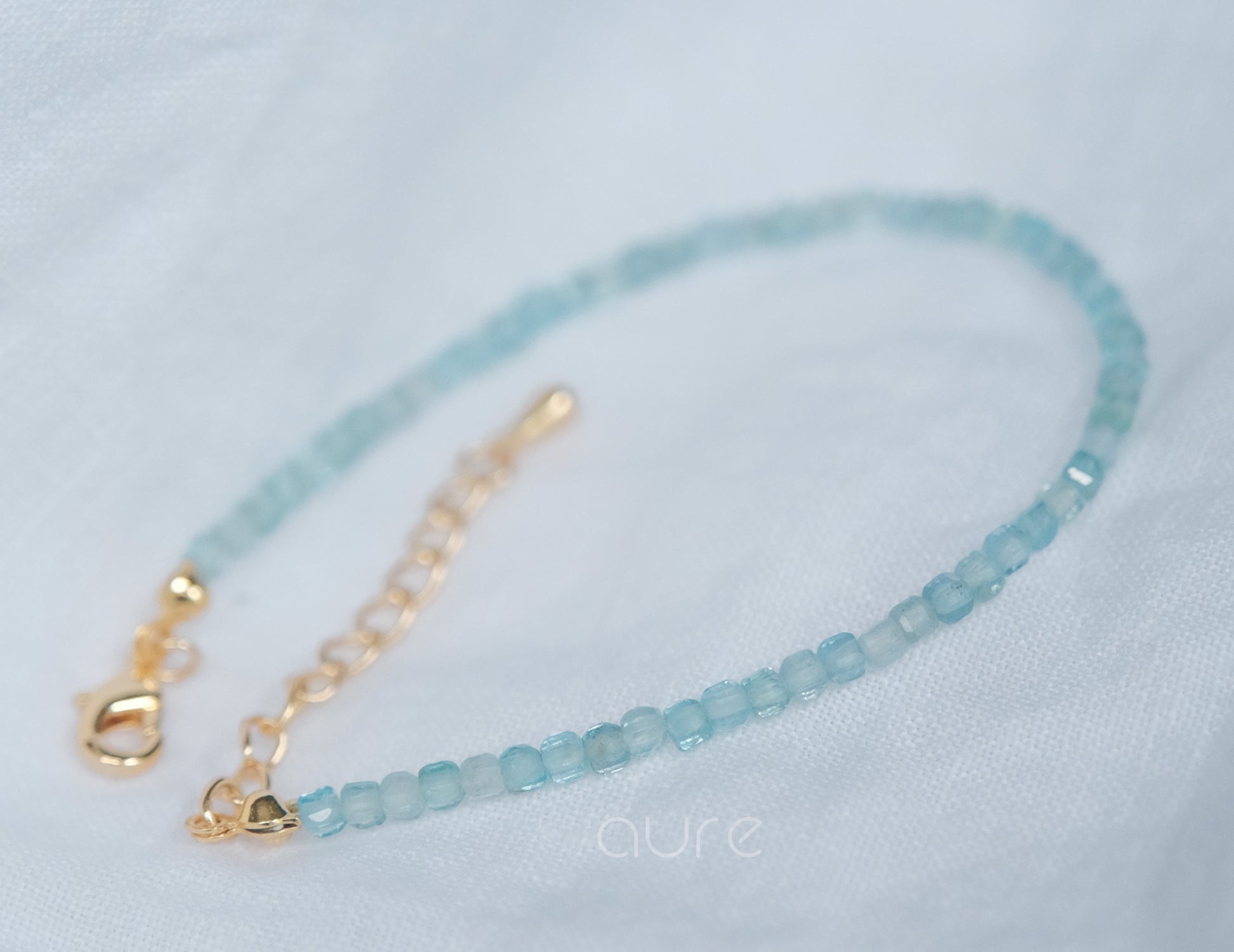 Aquamarine bracelet-Full view-natural light