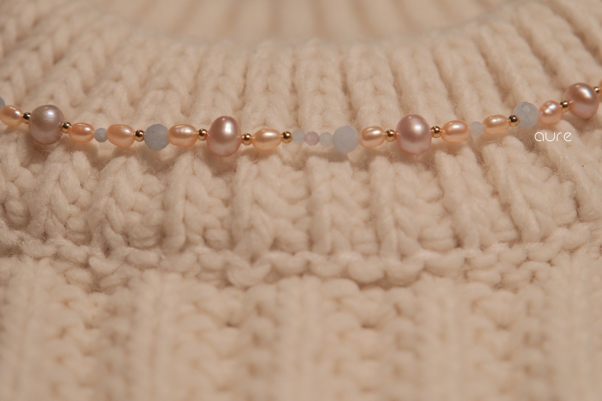 Freshwater Pearl Necklace top down