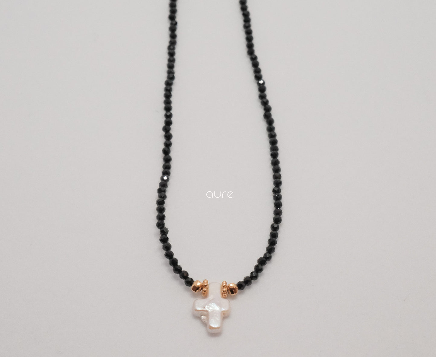 Baroque Cross Necklace Real Pearl