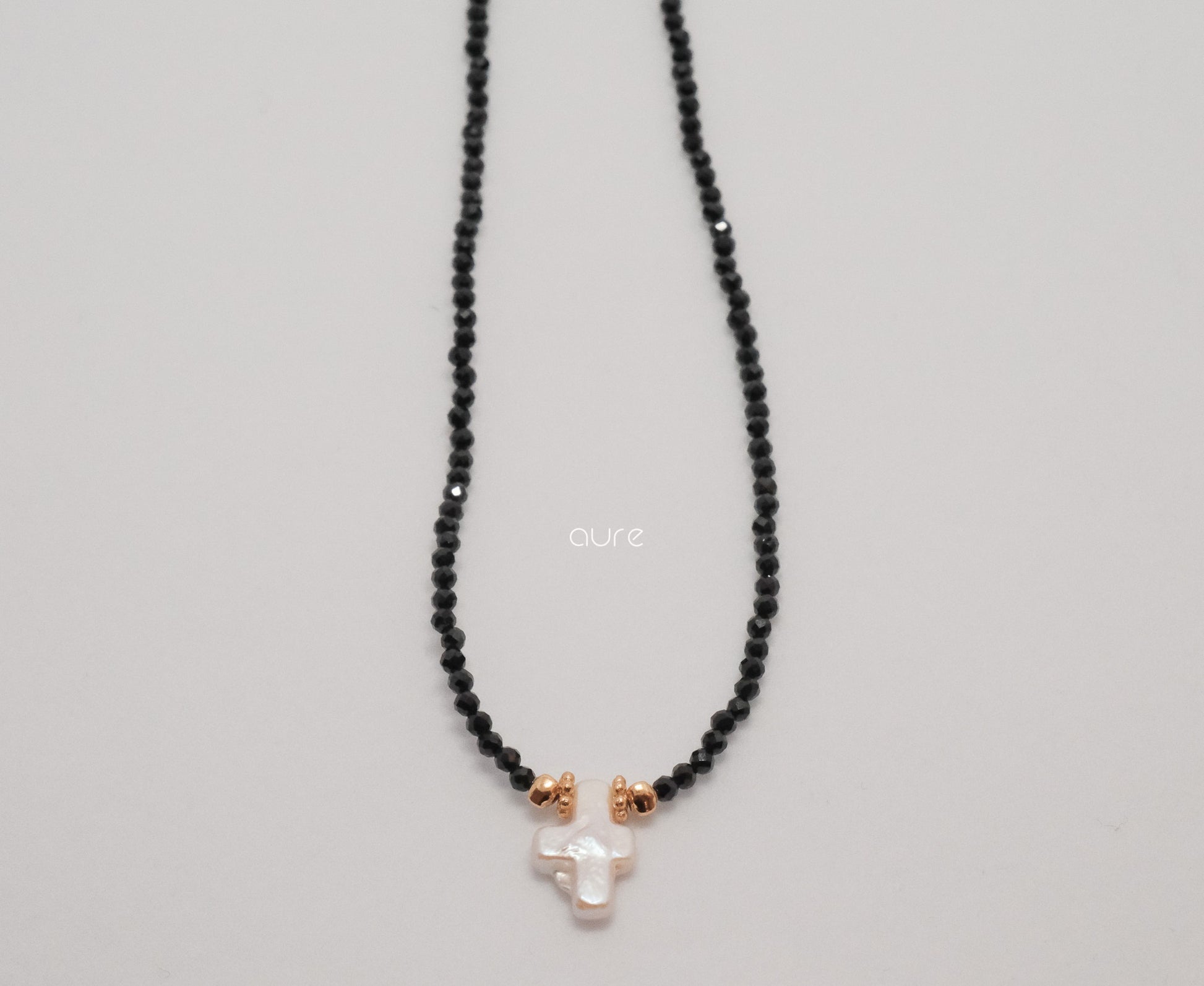 Baroque Cross Necklace Real Pearl