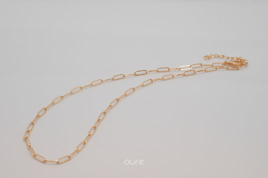 classic simple Thin gold chain necklace