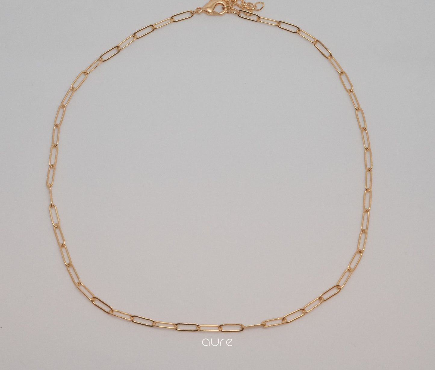 Thin gold chain necklace