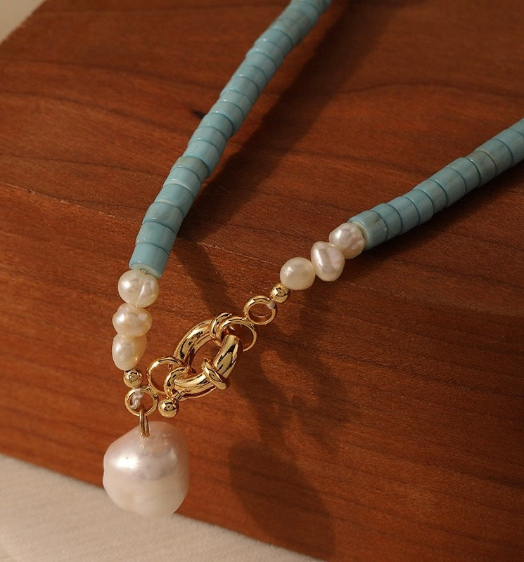 Natural Baroque Pearl Drop Necklace