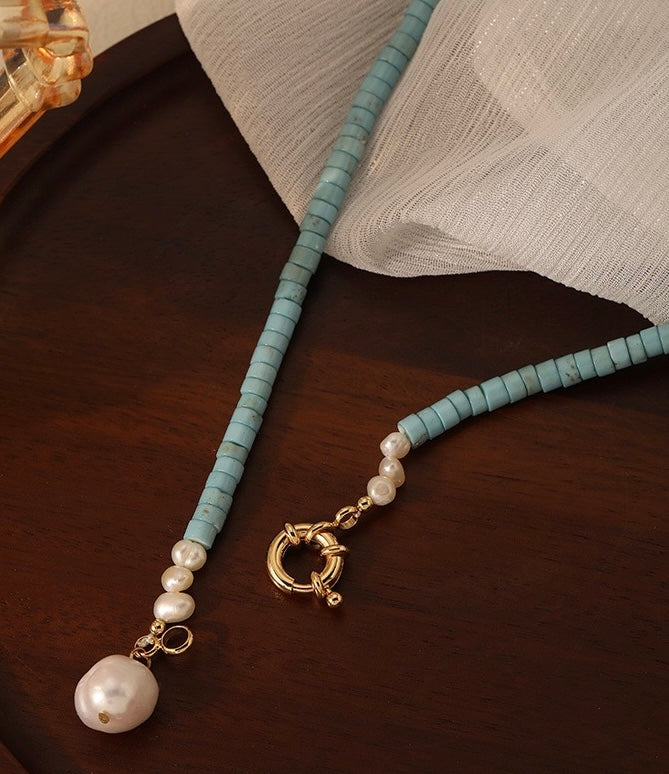 Natural Baroque Pearl Drop Necklace