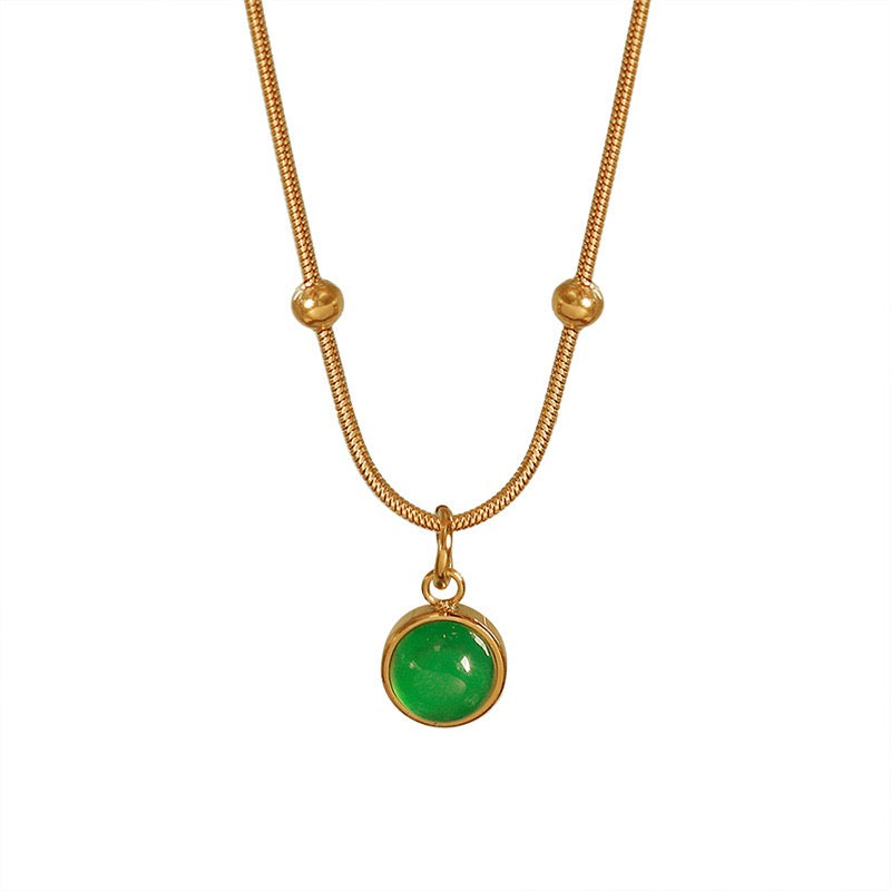 Green Jade pendant necklace