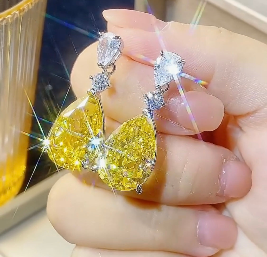 Lab Grown Yellow Diamond earrings