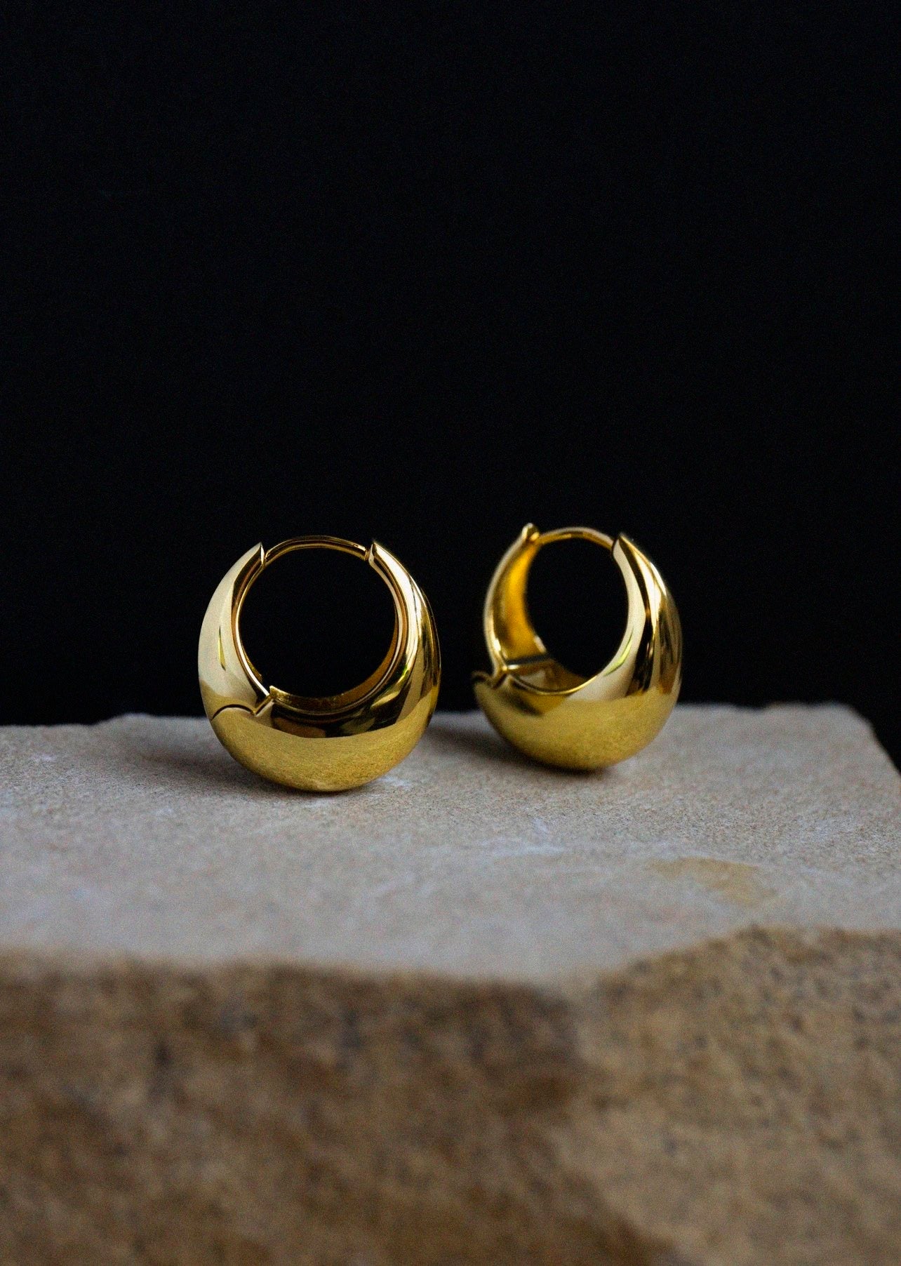 Gold Chunky Hoop Earrings