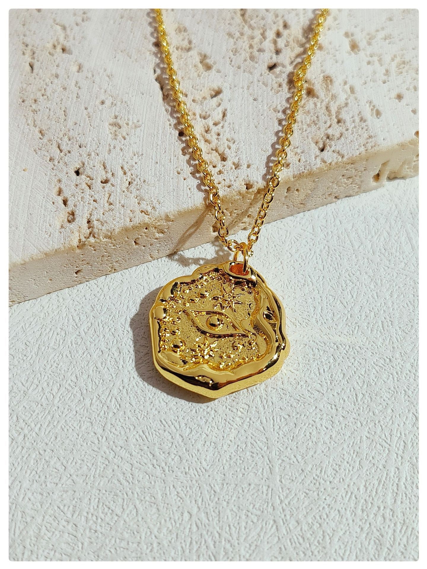 Powerful Gold Evil Eye necklace