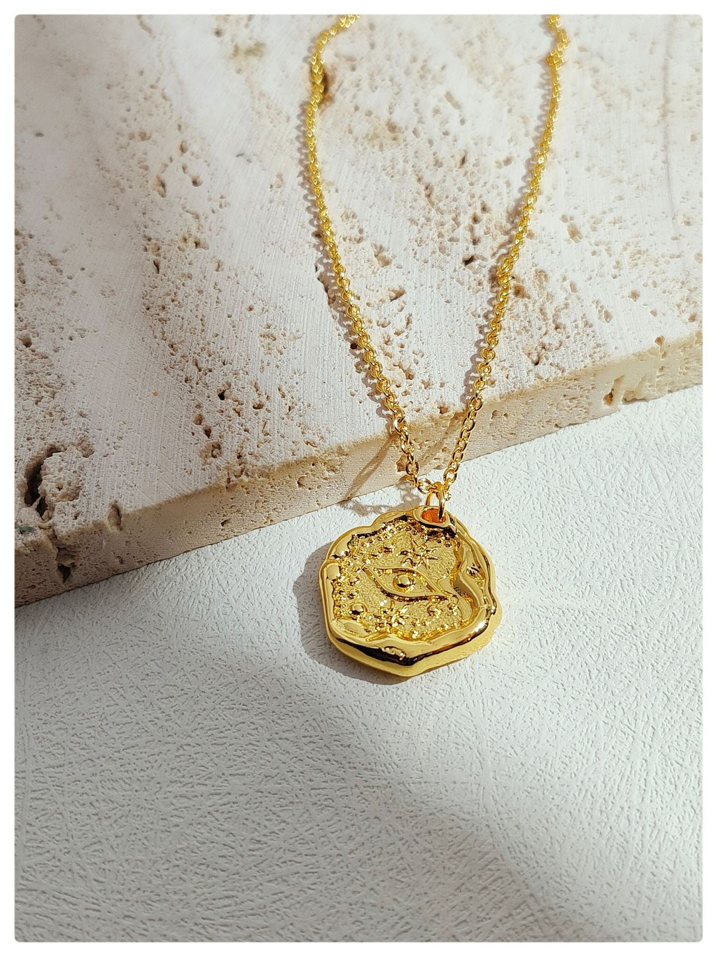 Powerful Gold Evil Eye necklace